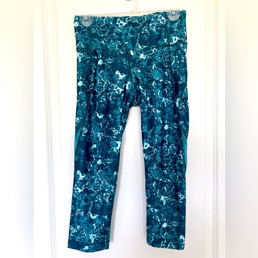 4/$25 Under Armour Dark Greenish Teal Compression Heatgear Capri Legging